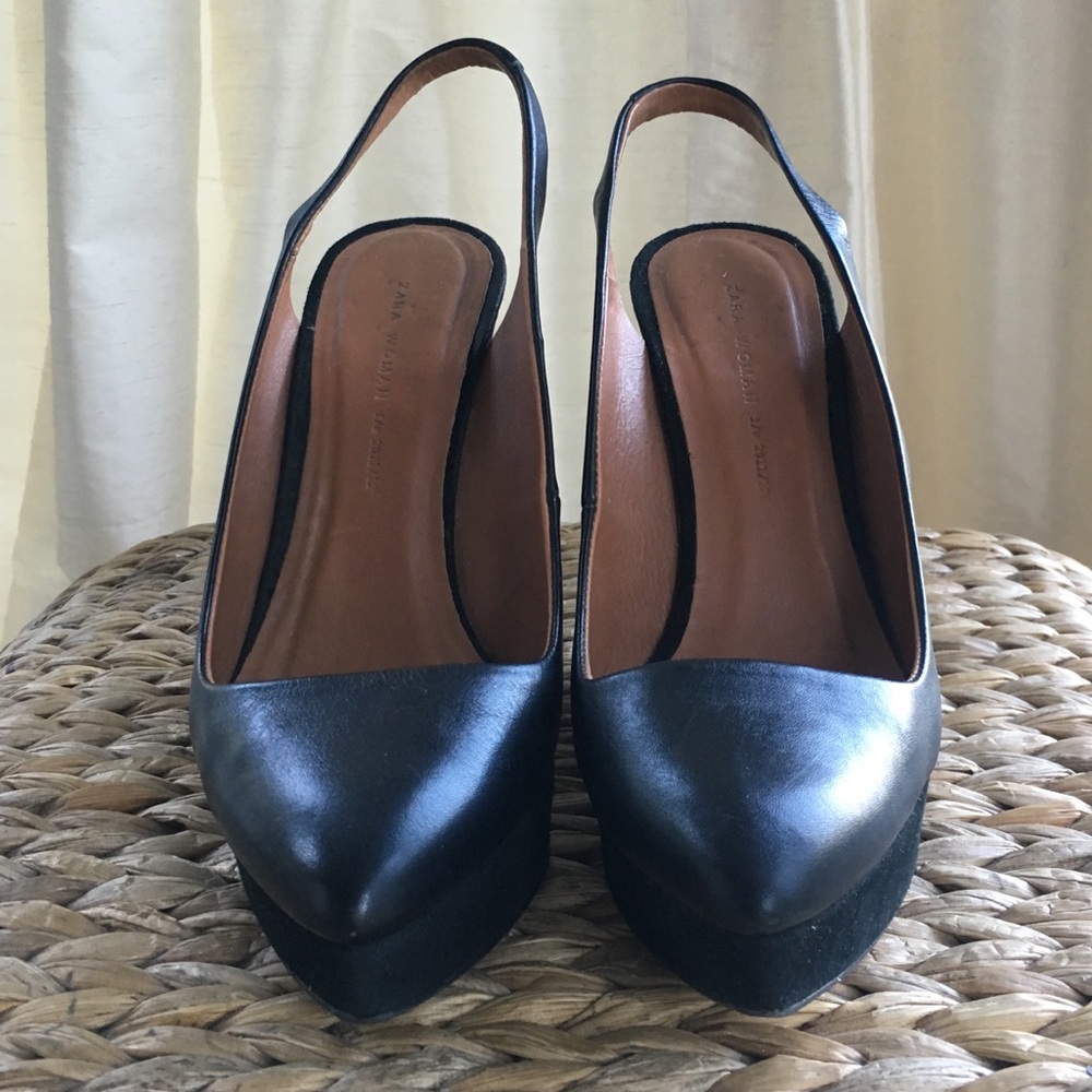 Zara Woman Slingback Wedge